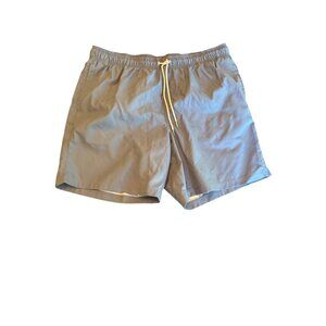 Lands End Mens Blue Swim Shorts XL Polyester Casual Classic